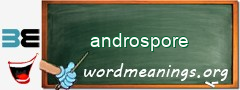 WordMeaning blackboard for androspore